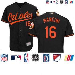 Orioles #16 Trey Mancini Black Flexbase Authentic Collection Stitched Baseball Jersey