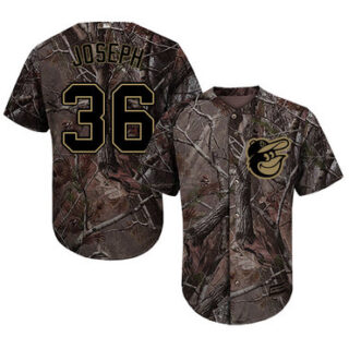 Orioles #36 Caleb Joseph Camo Realtree Collection Cool Base Stitched Baseball Jersey