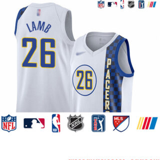 Pacers #26 Jeremy Lamb White Basketball Swingman City Edition 2019 20 Jersey