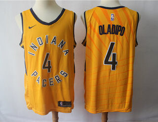 Pacers 4 Victor Oladipo Gold Nike Swingman Jersey