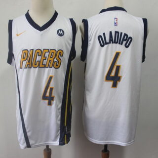 Pacers 4 Victor Oladipo White 2018-19 Earned Edition Nike Swingman Jersey