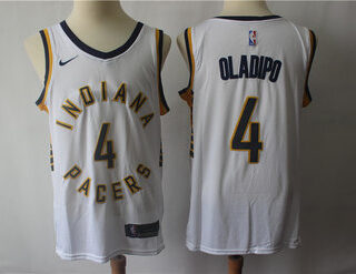 Pacers 4 Victor Oladipo White Nike Swingman Jersey