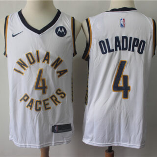 Pacers 4 Victor Oladipo White Nike Swingman Jersey