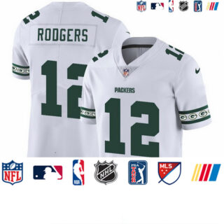 Packers 12 Aaron Rodgers White 2019 New Vapor Untouchable Limited Jersey