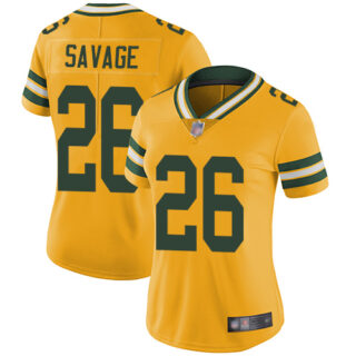 Packers #26 Darnell Savage Yellow Women's Stitched Football Limited Rush Jersey