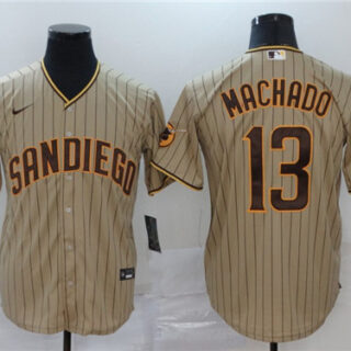 Padres 13 Manny Machado Brown Nike 2020 Flexbase Jersey