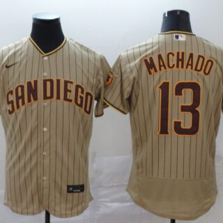 Padres 13 Manny Machado Gray Nike 2020 Flexbase Jersey