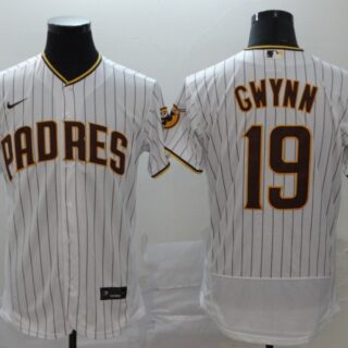 Padres 19 Tony Gwynn White Nike 2020 Flexbase Jersey