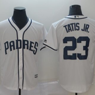 Padres 23 Fernando Tatis Jr. White Cool Base Jersey