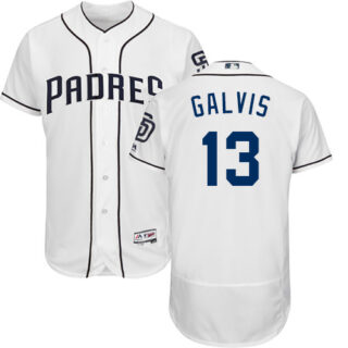 Padres #13 Freddy Galvis White Flexbase Authentic Collection Stitched Baseball Jersey