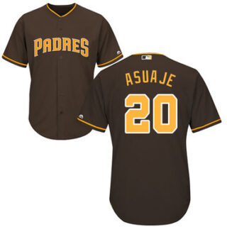 Padres #20 Carlos Asuaje Brown New Cool Base Stitched Baseball Jersey