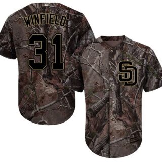Padres #31 Dave Winfield Camo Realtree Collection Cool Base Stitched Baseball Jersey