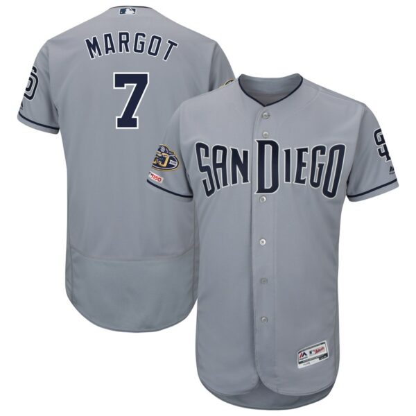 Padres 7 Manuel Margot Gray 50th Anniversary And 150th Patch FlexBase Jersey