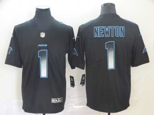 Panthers 1 Cam Newton Black Arch Smoke Vapor Untouchable Limited Jersey