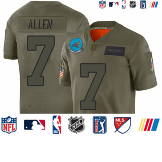 Panthers #7 Kyle Allen Camo Youth Stitched Football Limited 2019 Salute to Service Jersey