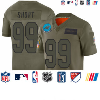 Panthers #99 Kawann Short Camo Men's Stitched Football Limited 2019 Salute To Service Jersey
