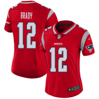 Patriots #12 Tom Brady Red Women's Stitched Football Limited Inverted Legend Jersey