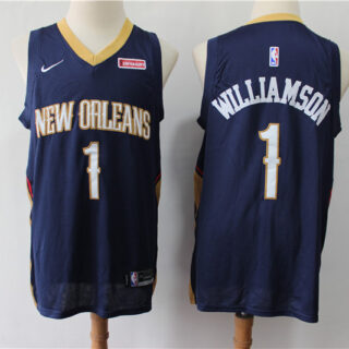 Pelicans 1 Zion Williamson Navy Nike Swingman Jersey