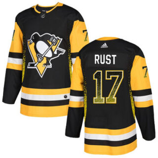 Penguins 17 Bryan Rust Black Drift Fashion Adidas Jersey