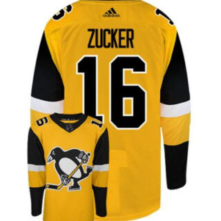 Penguins #16 Jason Zucker Yellow Jersey