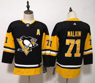 Penguins 71 Evgeni Malkin Black Youth Adidas Jersey