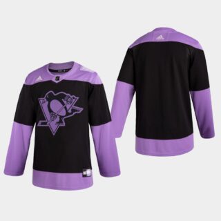 Penguins Hockey Fights Cancer Practice Black Jersey