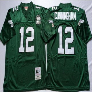 Philadelphia Eagles 12 Randall Cunningham Green throwback Jersey