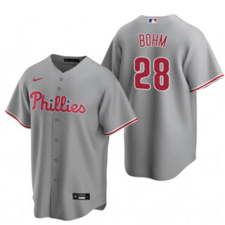 Philadelphia Phillies #28 Alec Bohm Gray Road Jersey