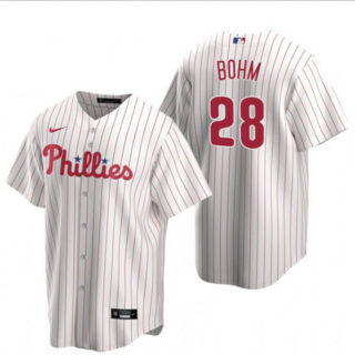 Philadelphia Phillies #28 Alec Bohm White Home stitch Jersey