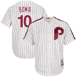 Phillies 10 Larry Bowa White Cooperstown Collection Cool Base Jersey