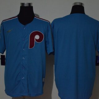 Phillies Blank Blue Nike Cooperstown Collection Jersey