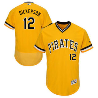 Pirates #12 Corey Dickerson Gold Flexbase Authentic Collection Stitched Baseball Jersey