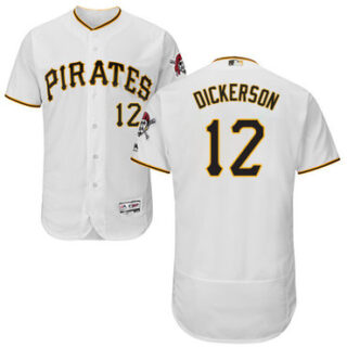 Pirates #12 Corey Dickerson White Flexbase Authentic Collection Stitched Baseball Jersey