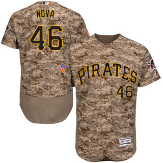 Pirates #46 Ivan Nova Camo Flexbase Authentic Collection Stitched Baseball Jersey