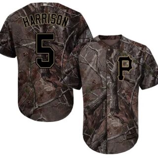 Pirates #5 Josh Harrison Camo Realtree Collection Cool Base Stitched Youth Baseball Jersey