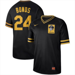 Pirates 24 Barry Bonds Black Throwback Jersey