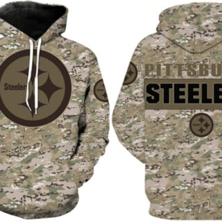 Pitsburg Steelers Camo Hoodie-3