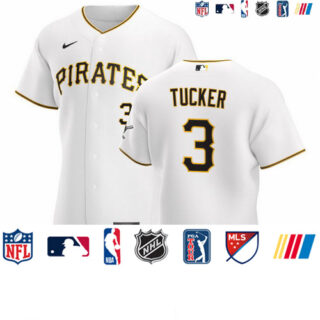 Pittsburgh Pirates #3 Cole Tucker Men's Nike White Home 2020 Authentic Player MLB Jersey