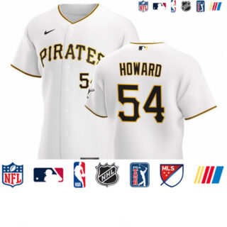 Pittsburgh Pirates #54 Sam Howard Men's Nike White Home 2020 Authentic Player MLB Jersey