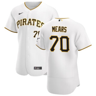 Pittsburgh Pirates #70 Nick Mears Men's Nike White Home 2020 Authentic Player MLB Jersey