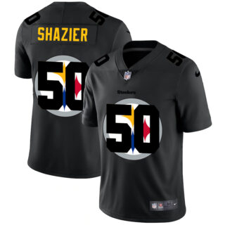 Pittsburgh Steelers #50 Ryan Shazier Men's Nike Team Logo Dual Overlap Limited NFL Jersey Black