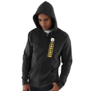 Pittsburgh Steelers Hook And Ladder Full Zip Hoodie Black