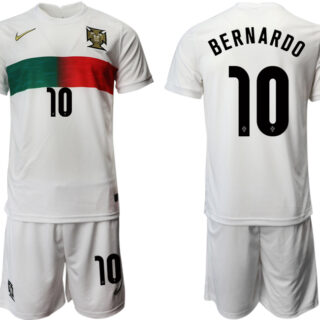 Portugal 10 BERNARDO Away 2022 FIFA World Cup Qatar Soccer Jersey