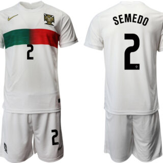 Portugal 2 SEMEDO Away 2022 FIFA World Cup Qatar Soccer Jersey