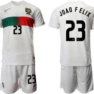 Portugal 23 JOAO F ELIX Away 2022 FIFA World Cup Qatar Soccer Jersey