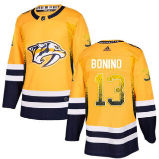 Predators 13 Nick Bonino Gold Drift Fashion Adidas Jersey