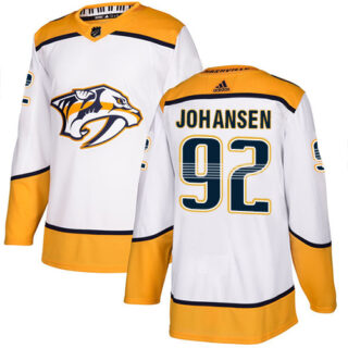Predators #92 Ryan Johansen White Road Authentic Stitched Hockey Jersey