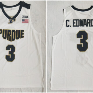Purdue 3 Carsen Edwards White College Basketball Jersey