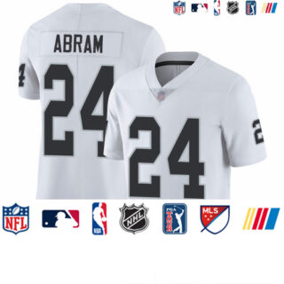 Raiders #24 Johnathan Abram White Men's Stitched Football Vapor Untouchable Limited Jersey