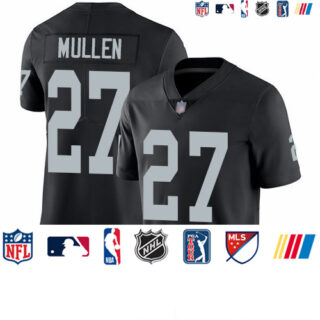 Raiders #27 Trayvon Mullen Black Team Color Men's Stitched Football Vapor Untouchable Limited Jersey